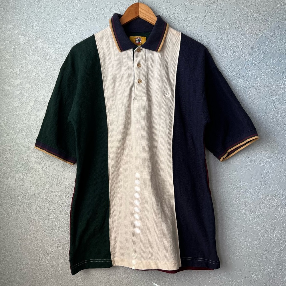 Vintage Duck Head Color Block Rugby Polo Shirt 90s Cotton M